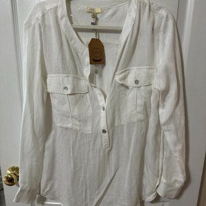 White Kori Blouse M NWT